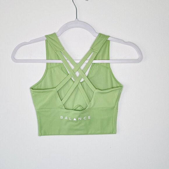 ❤️ BALANCE ATHLETICA The define longline Sport Bra in Green A44 - Picture 4 of 6